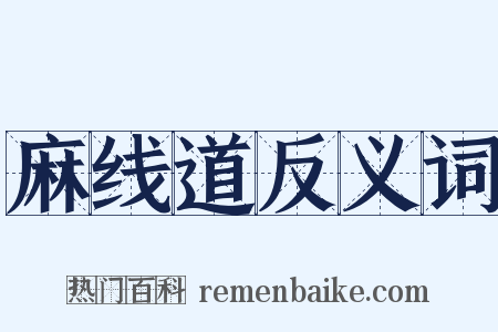麻线道反义词是什么意思的图片